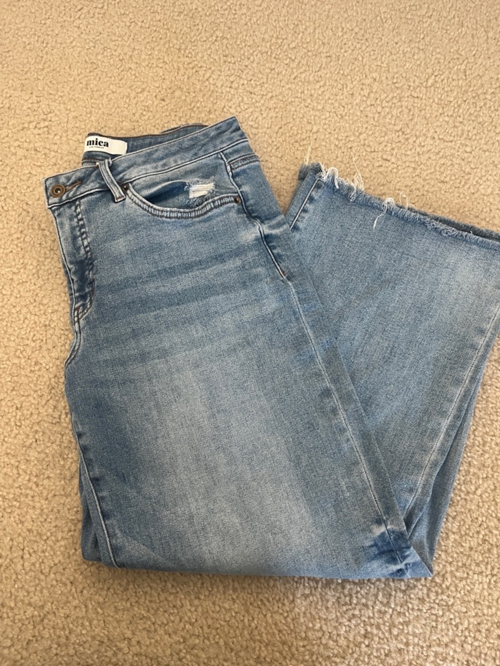 High-Rise Wide Leg Jeans in Light Wash